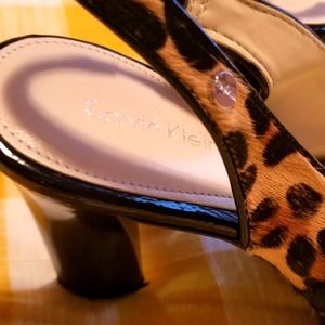 Calvin Klein Leopard Heel - Size 7.5